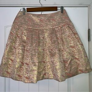 Moulinette Soeurs Anthropologie Pleated Metallic Skirt